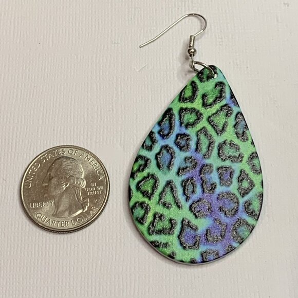 Leopard Print Earrings, Animal Print, Animal Print Jewelry, Safari Earring, Gift - Picture 8 of 8